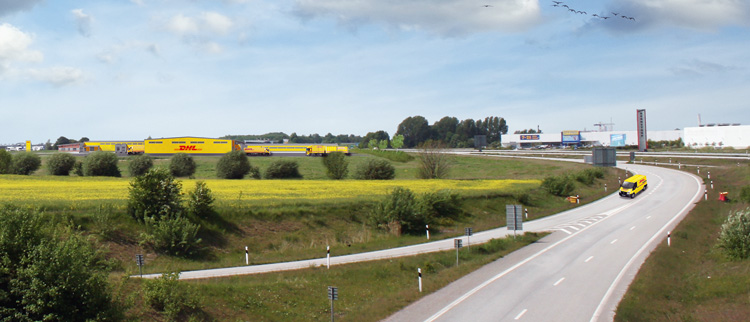 Den nya terminalbyggnaden för DHL Freight i Sunnanå, precis utanför Malmö.