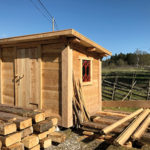 trä- och stenbyggnader med hampakalk