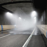 Brandbekämpningsssystem i vägtunnlar