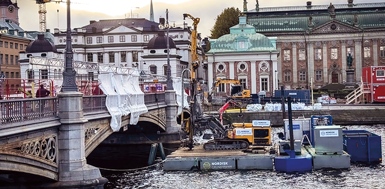 Nordisk Grundteknik förstärker Vasabron i centrala Stockholm